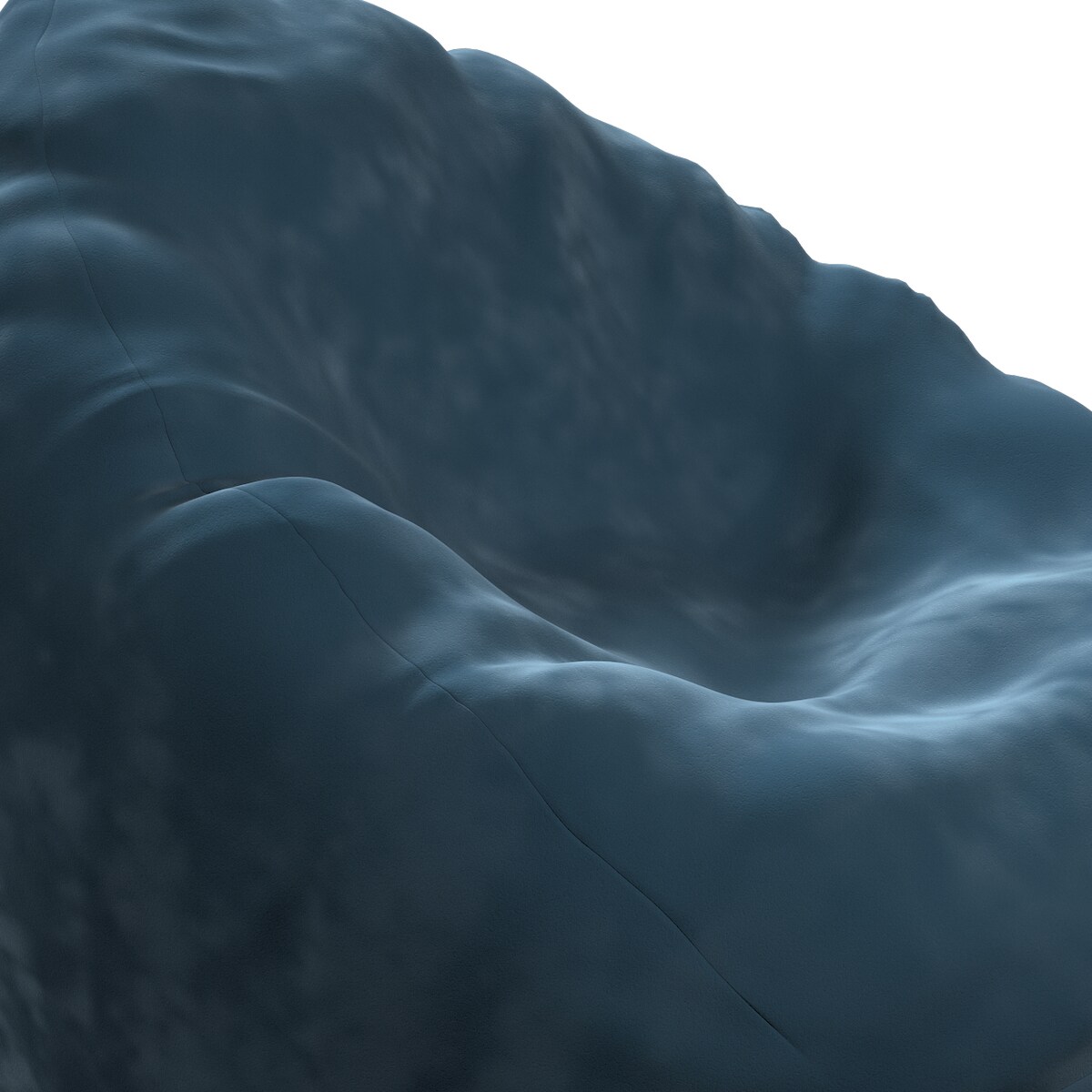 Worek do siedzenia Bowli, pruski błękit, Ø50 x 85 cm, Posh Velvet