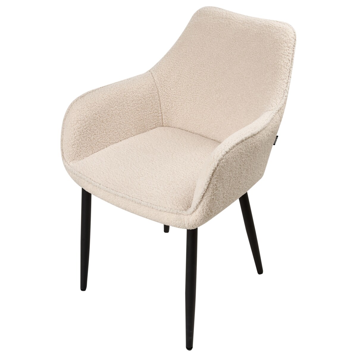 Zestaw 2 krzeseł do jadalni ALDEN Boucle Jasnobeżowy