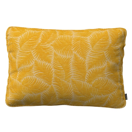 Poszewka Gabi na poduszkę prostokątna 60x40 miodowe liście paproci na beżowym tle