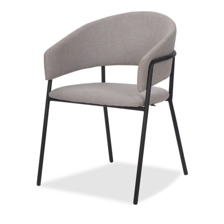 Krzesło tapicerowane glamour szenilowe OVO jasnoszare