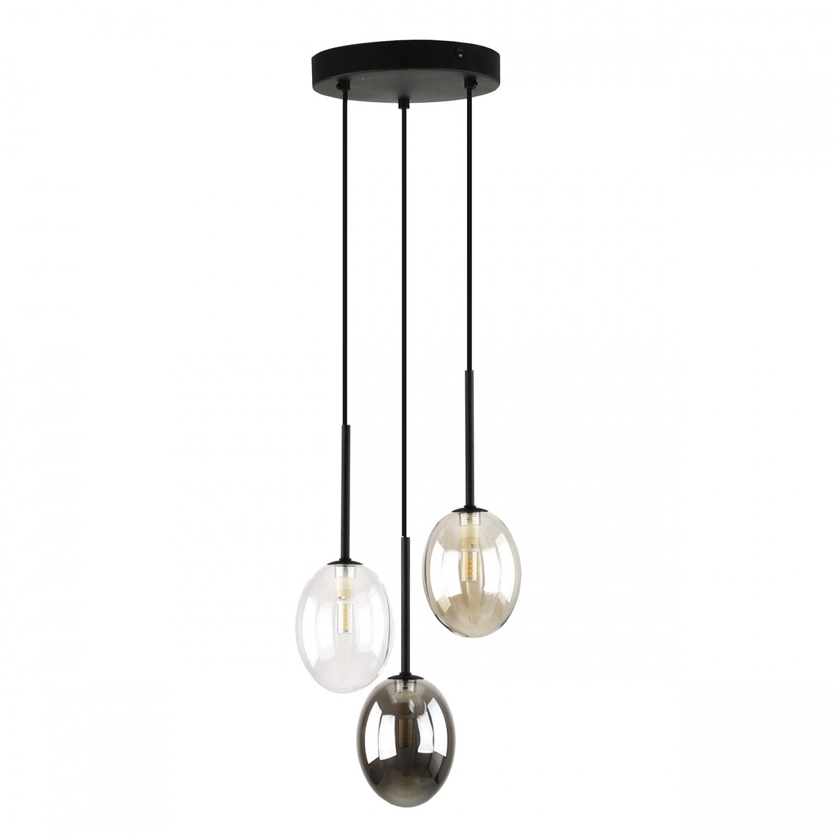 Lampa wisząca TK Lighting PEARL MIX 10843 3xG9 glamour regulowana wysokość multikolorowa do salonu i jadalni