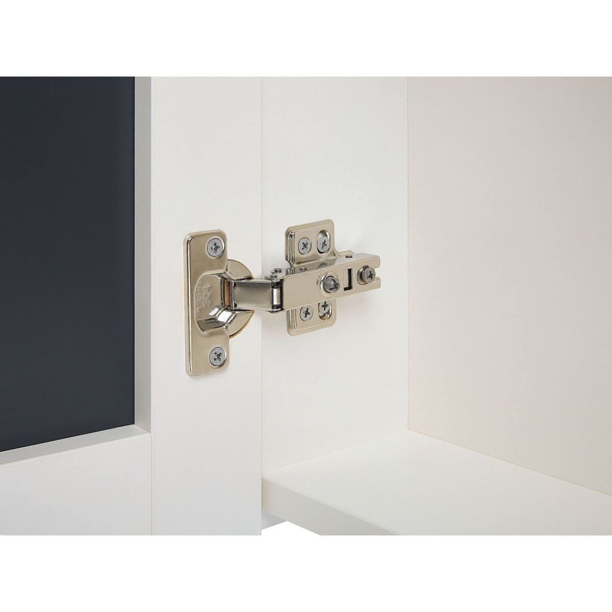 Szafka łazienkowa wisząca z lustrem 60 x 60 cm biała NAVARRA