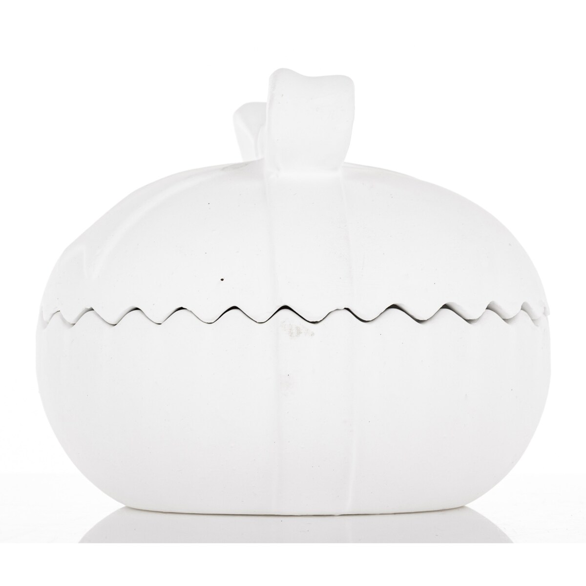 Dekoracja - jajko ceramiczne 13x16x12,5 cm otwierany szary pojemnik