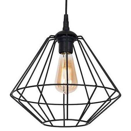 LAMPA wisząca COLIN MLP4789 Milagro metalowa OPRAWA druciana klatka ZWIS industrialny czarny