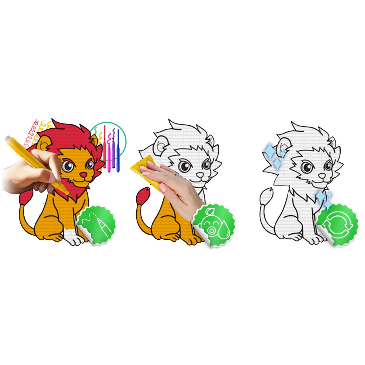 Mata edukacyjna piankowa dywan do malowania 92x120 cm zmywalna Ricokids