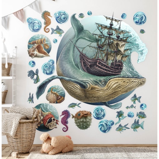 Zestaw naklejek na ścianę, Baśniowy świat, 100cm