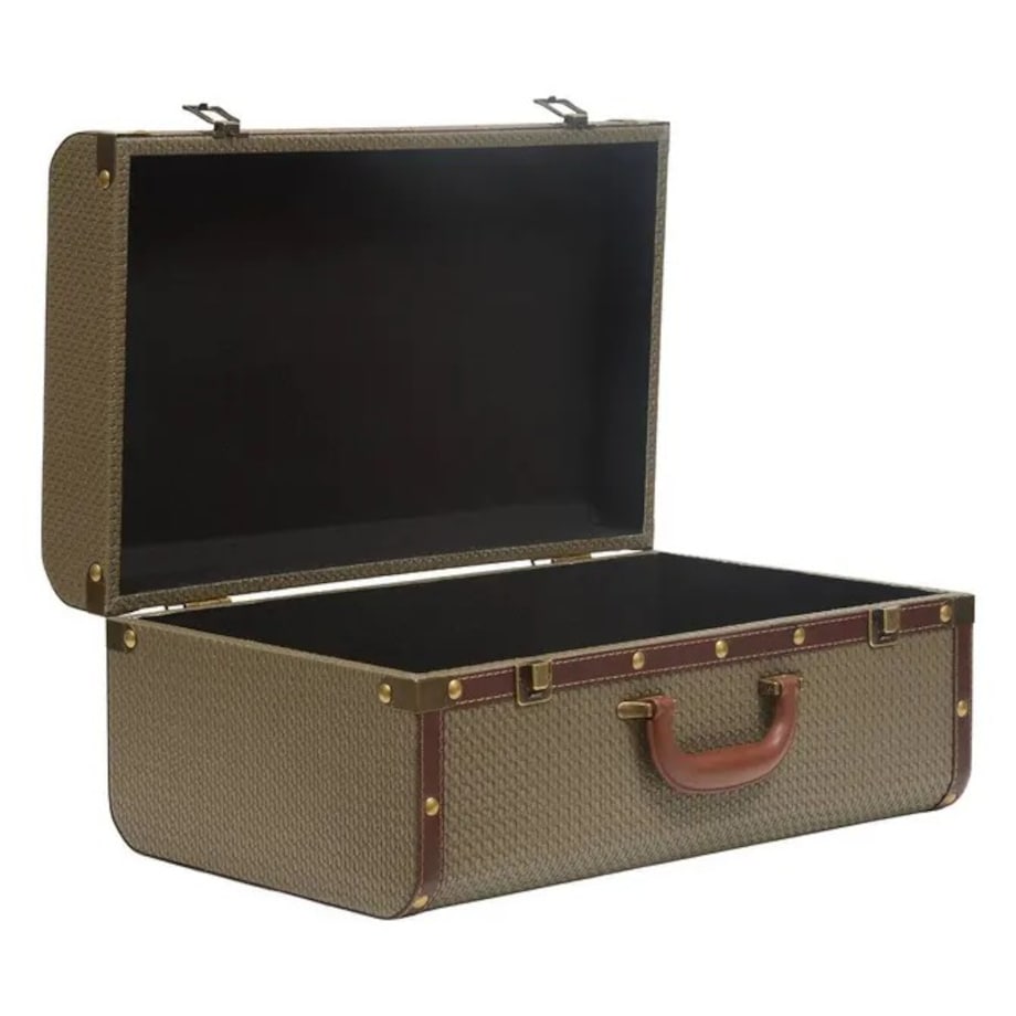 Komplet 2 szt. kufrów retro, khaki, Bonie, 40/45 cm