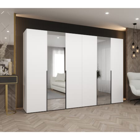 Szafa uchylna otwierana ALICANTE 2 300 wys. 202 cm Biały + u. Czarny