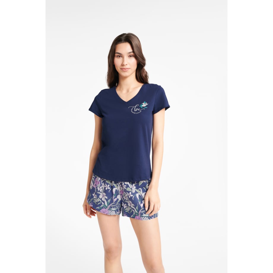 Piżama Bluebird 40621-59X Granatowa Granatowy, S