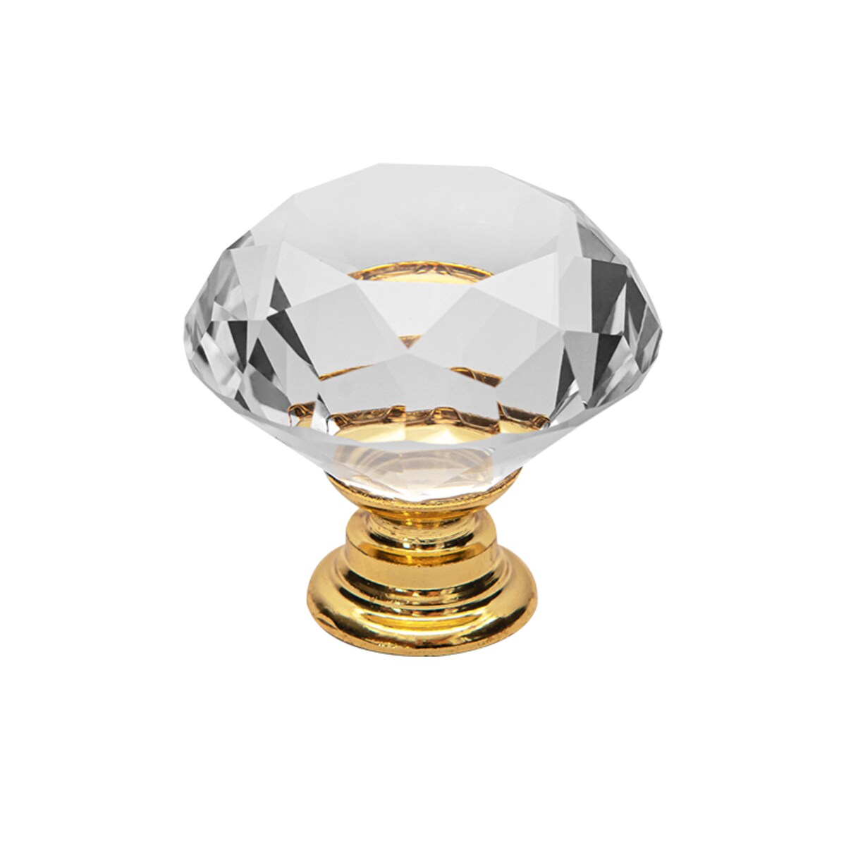 Gałka meblowa uchwyt meblowy kryształowa diamentowa glamour złota 31mm