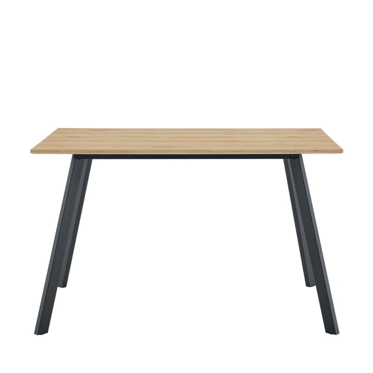 Stół prostokątny loft 120x80 Floriano, jasne drewno, czarne metalowe nogi