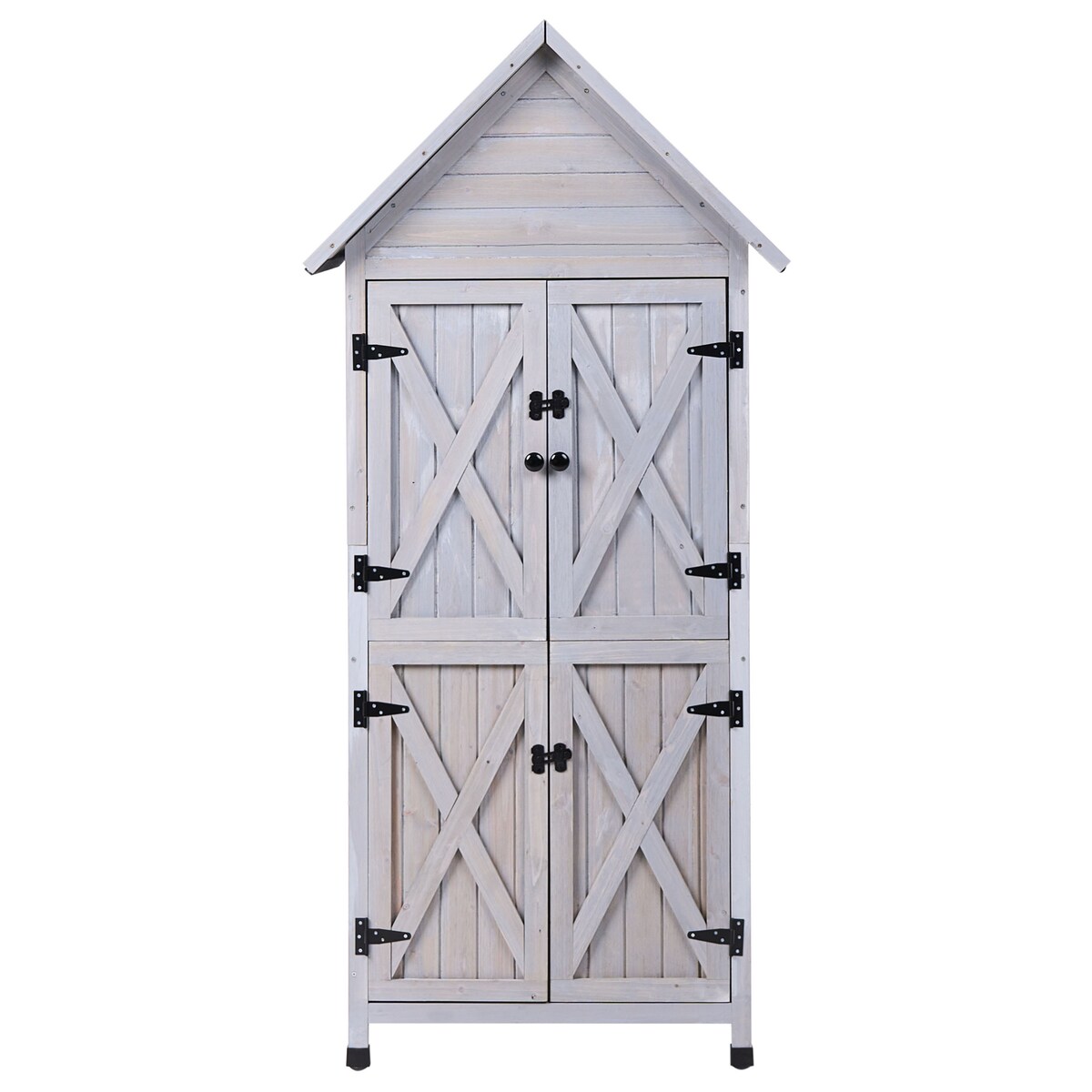Schowek narzędziowy SENIGA 85 cm 46 cm Drewno jodłowe Szary