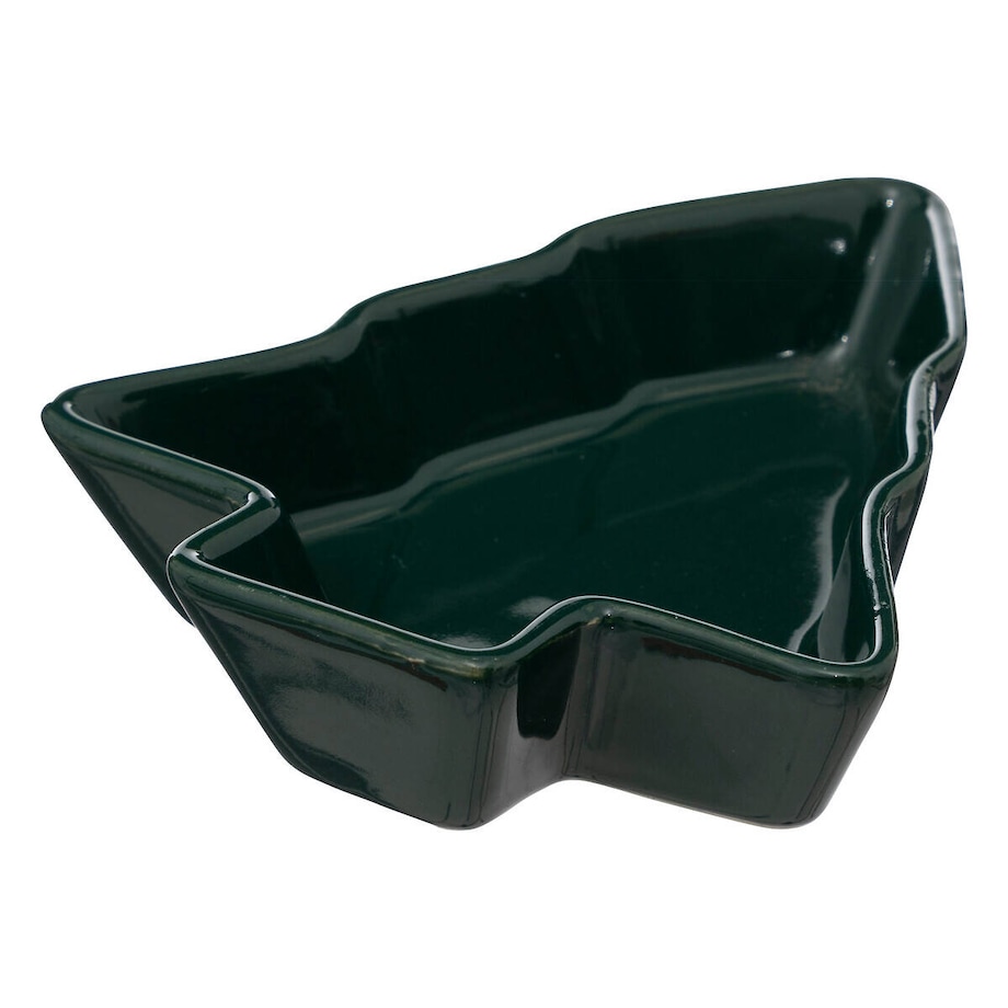 Komplet 6 miseczek w kształcie choinki, na bambusowej tacy, Ø 27 cm