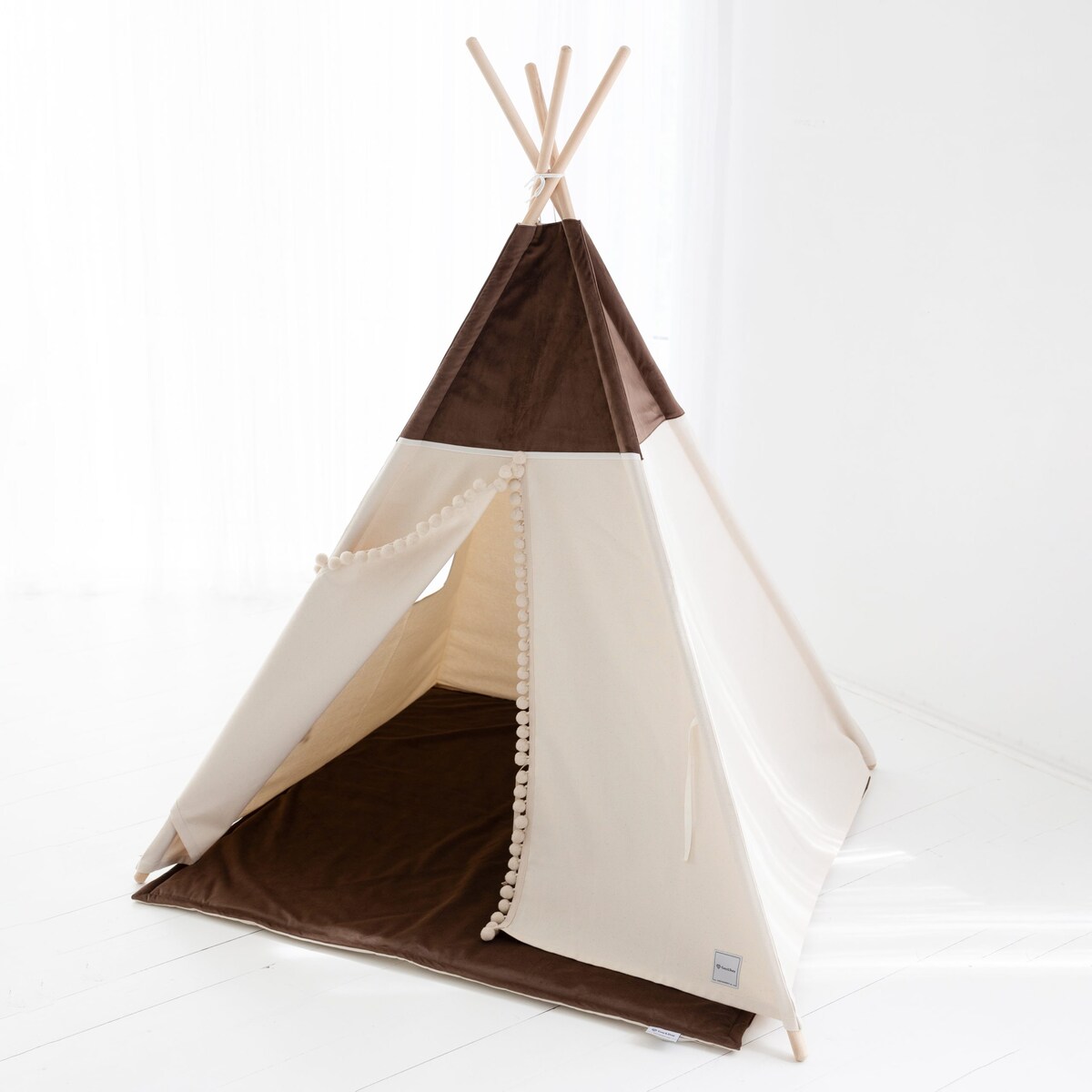 Namiot Tipi Teddy, brązowe tipi z matą