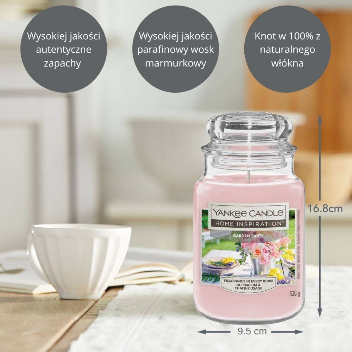 Home Inspiration świeca duża GARDEN PARTY