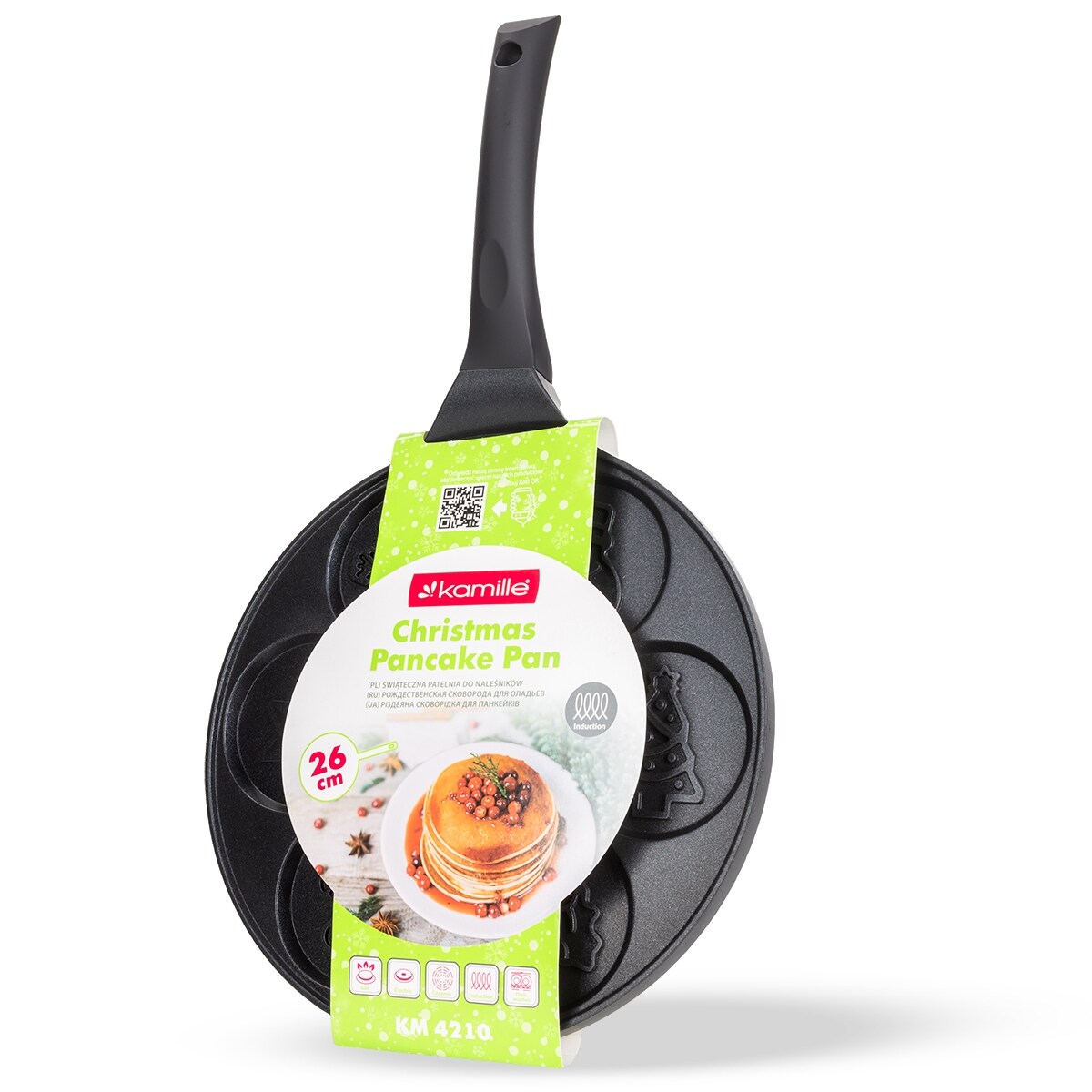 Patelnia do pancakes naleśników jajek ŚWIĄTECZNE WZORY KAMILLE