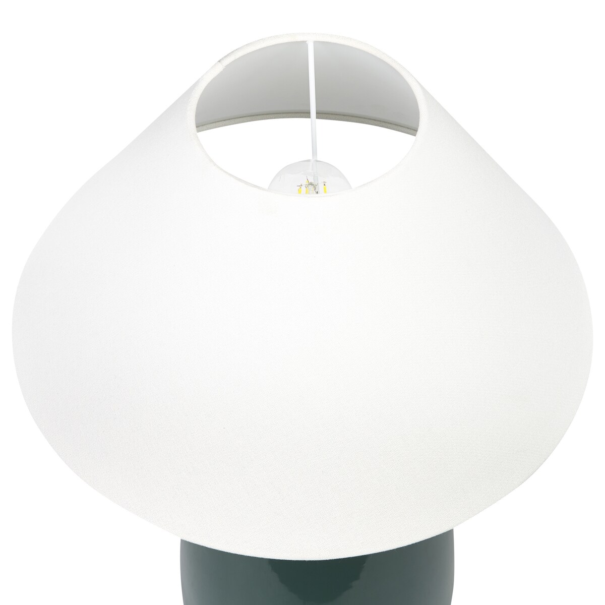 Lampa stołowa CARETA Ceramika Ciemnozielony