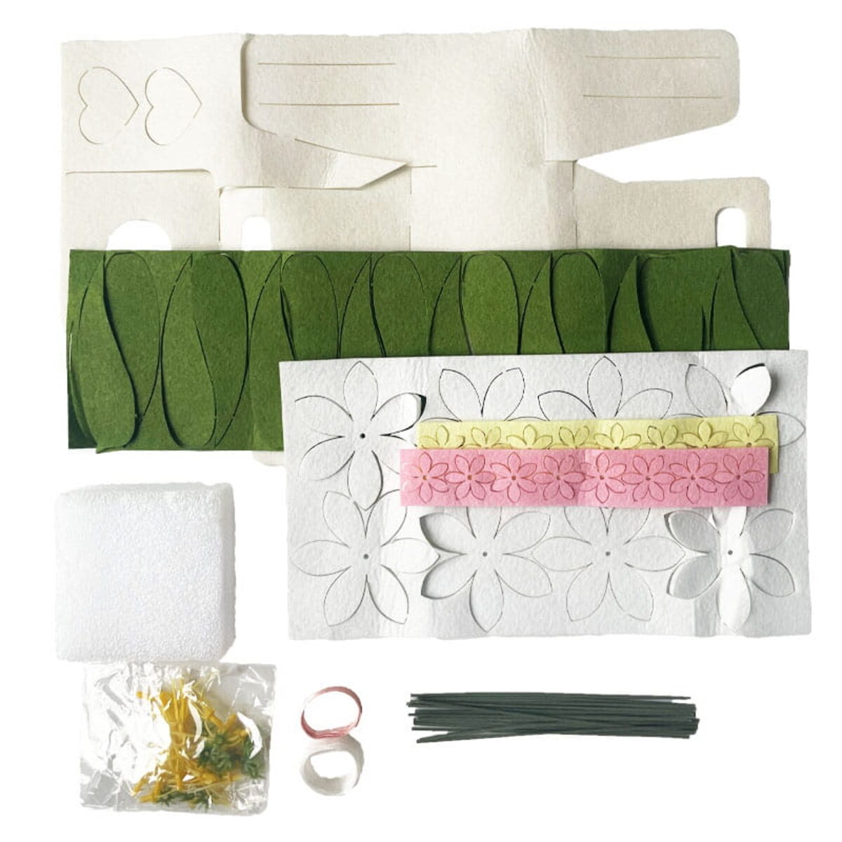 Kwiaty w koszyku DIY - Orchidee białe