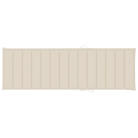 vidaXL Ogrodowy leżak z poduszką, lite drewno akacjowe