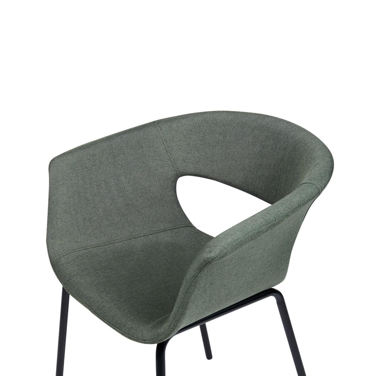 Zestaw 2 krzeseł do jadalni ELMA Ciemnozielony