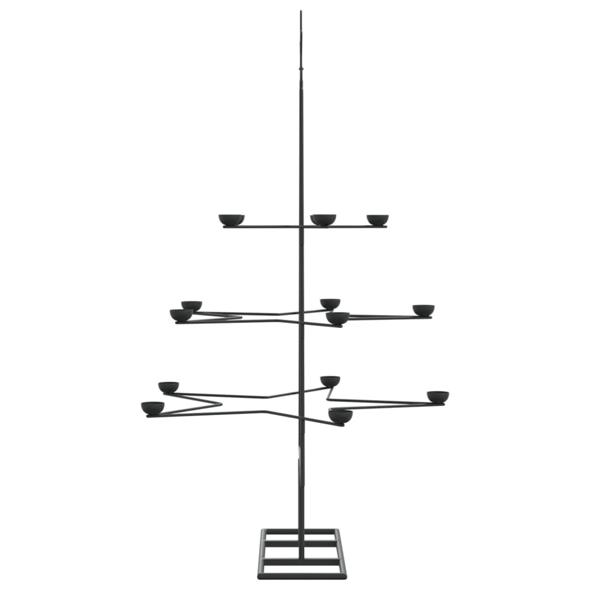 vidaXL Metalowa choinka świąteczna, do dekoracji, czarna, 105 cm