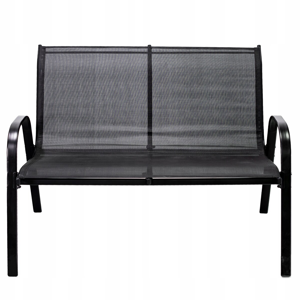 Zestaw mebli ogrodowych z tekstylenu czarne