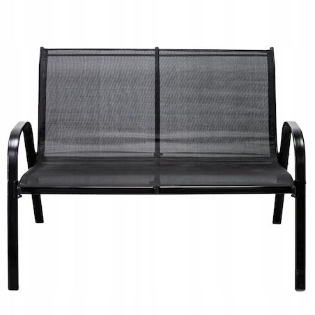 Zestaw mebli ogrodowych z tekstylenu czarne