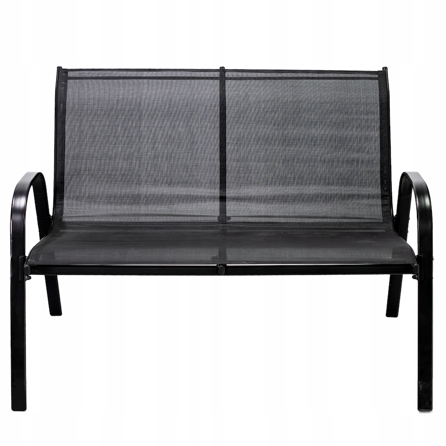 Zestaw mebli ogrodowych z tekstylenu czarne