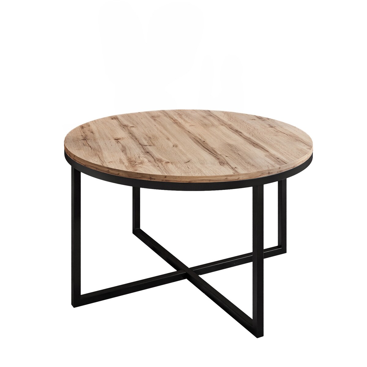 Okrągły stolik kawowy CIRI-X czarny dąb wotan