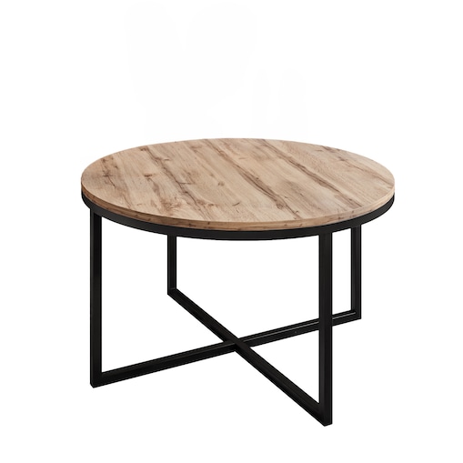 Okrągły stolik kawowy CIRI-X czarny dąb wotan