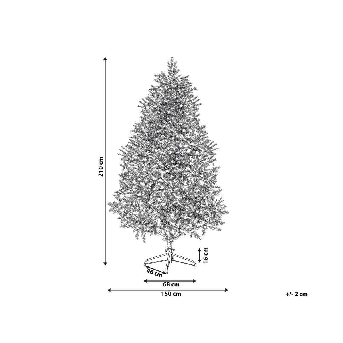 Sztuczna choinka 210 cm różowa FARNHAM