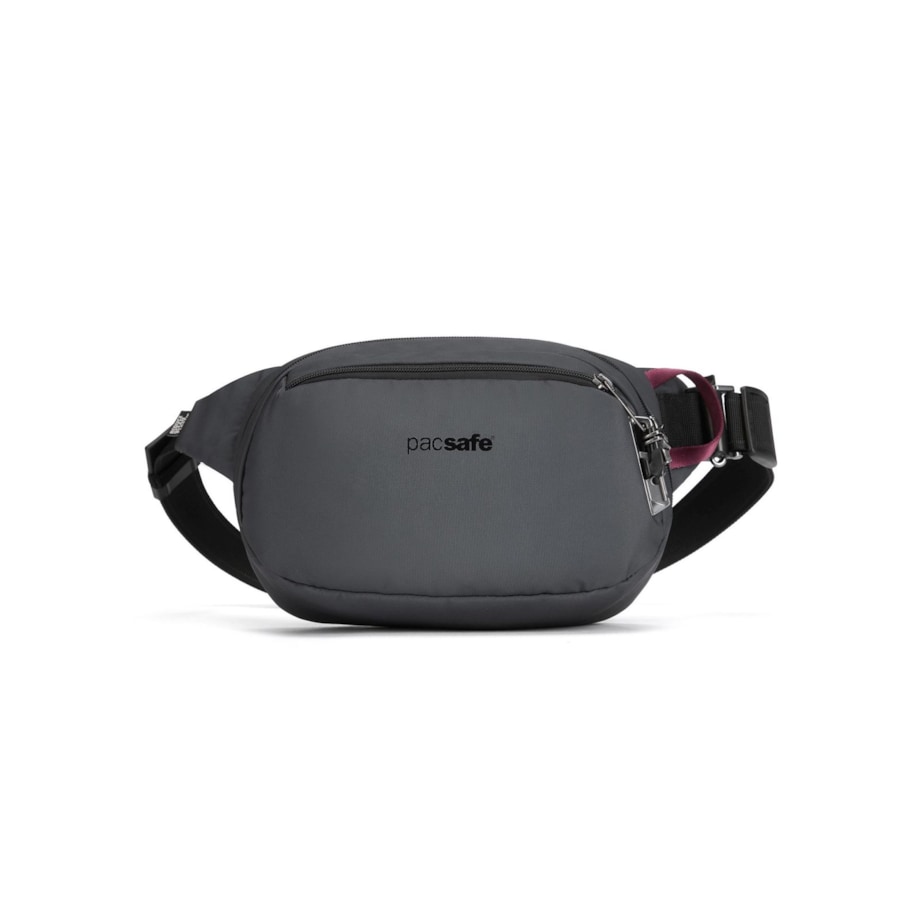 Saszetka nerka antykradzieżowa z recykling Pacsafe Vibe 100 - ciemnoszary