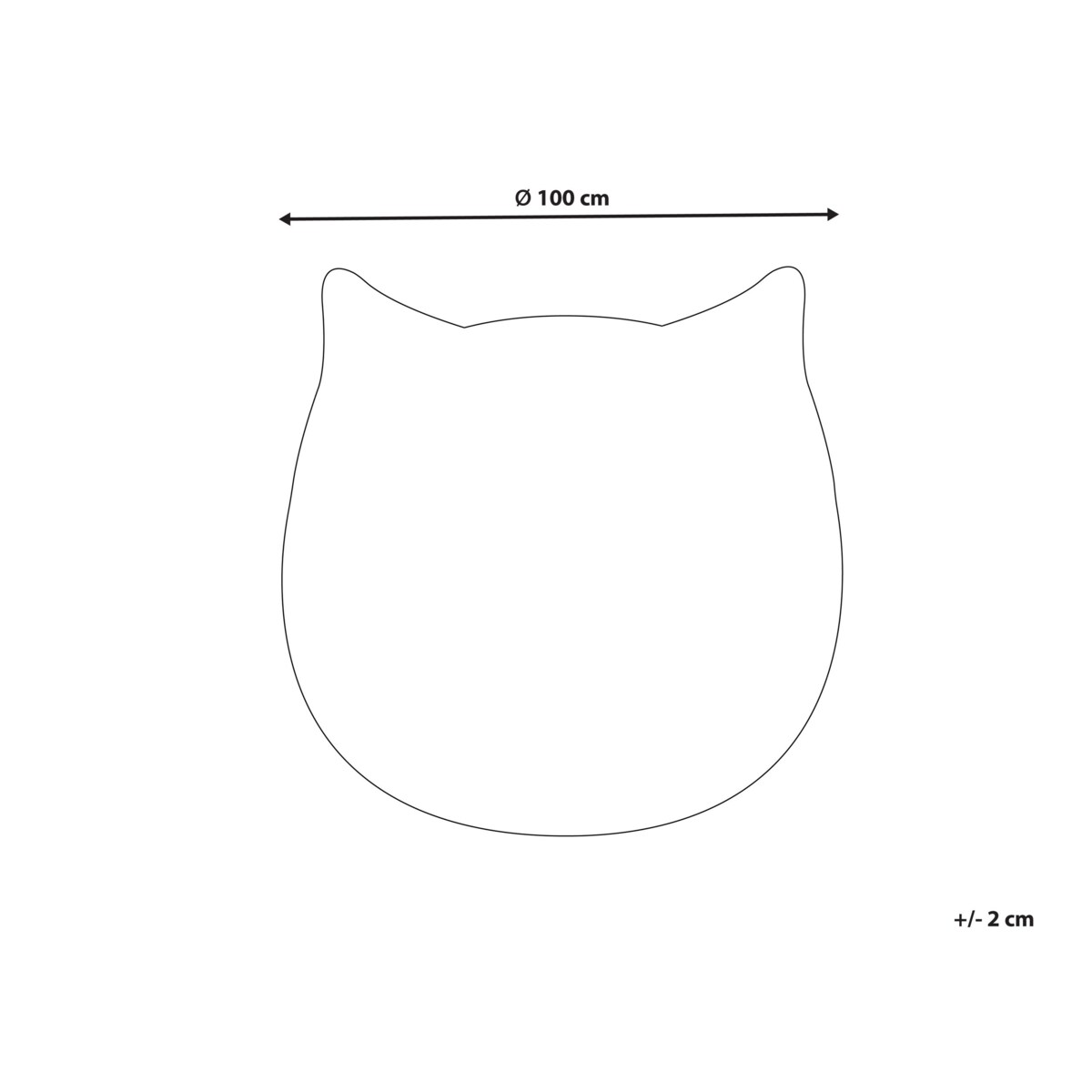 Dywan dziecięcy kot ⌀ 100 cm biały KITTY