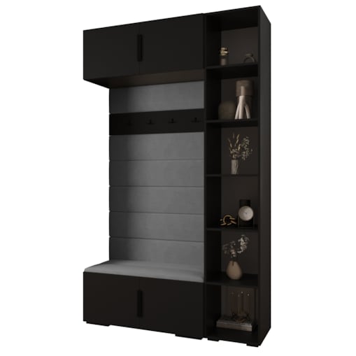 Garderoba do przedpokoju INOVA 1 Z20 czarny+czarny+manila16