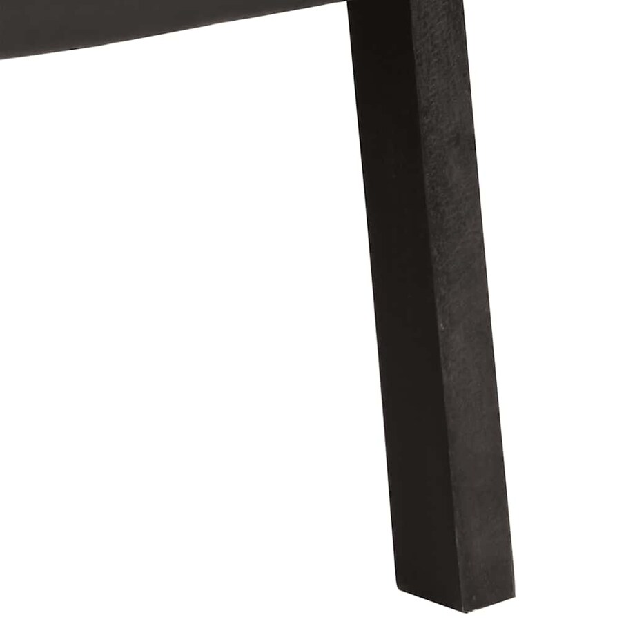 vidaXL Fotel, czarny, skóra naturalna