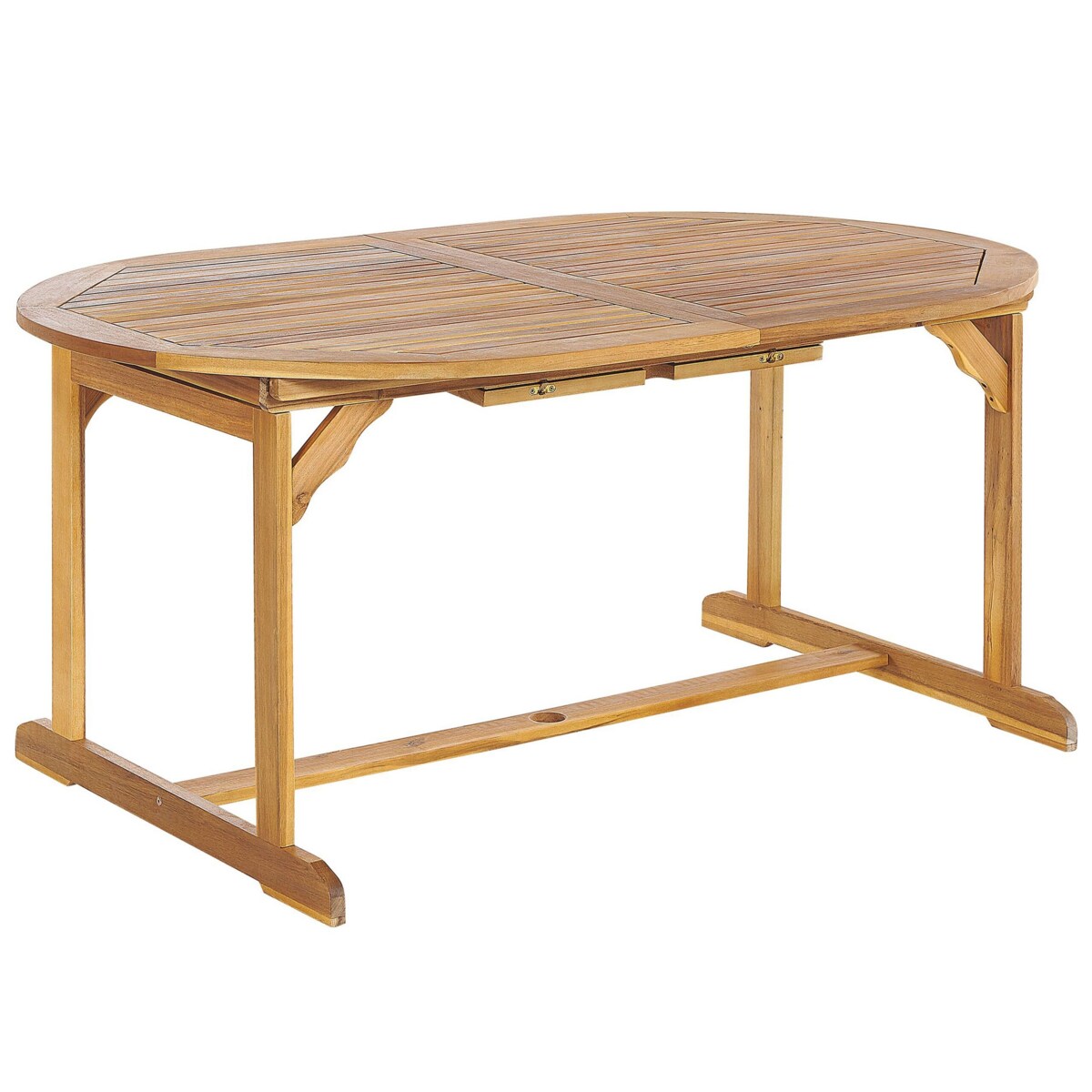 Zestaw ogrodowy drewniany stół i 8 krzeseł z poduszkami złamana biel MAUI II