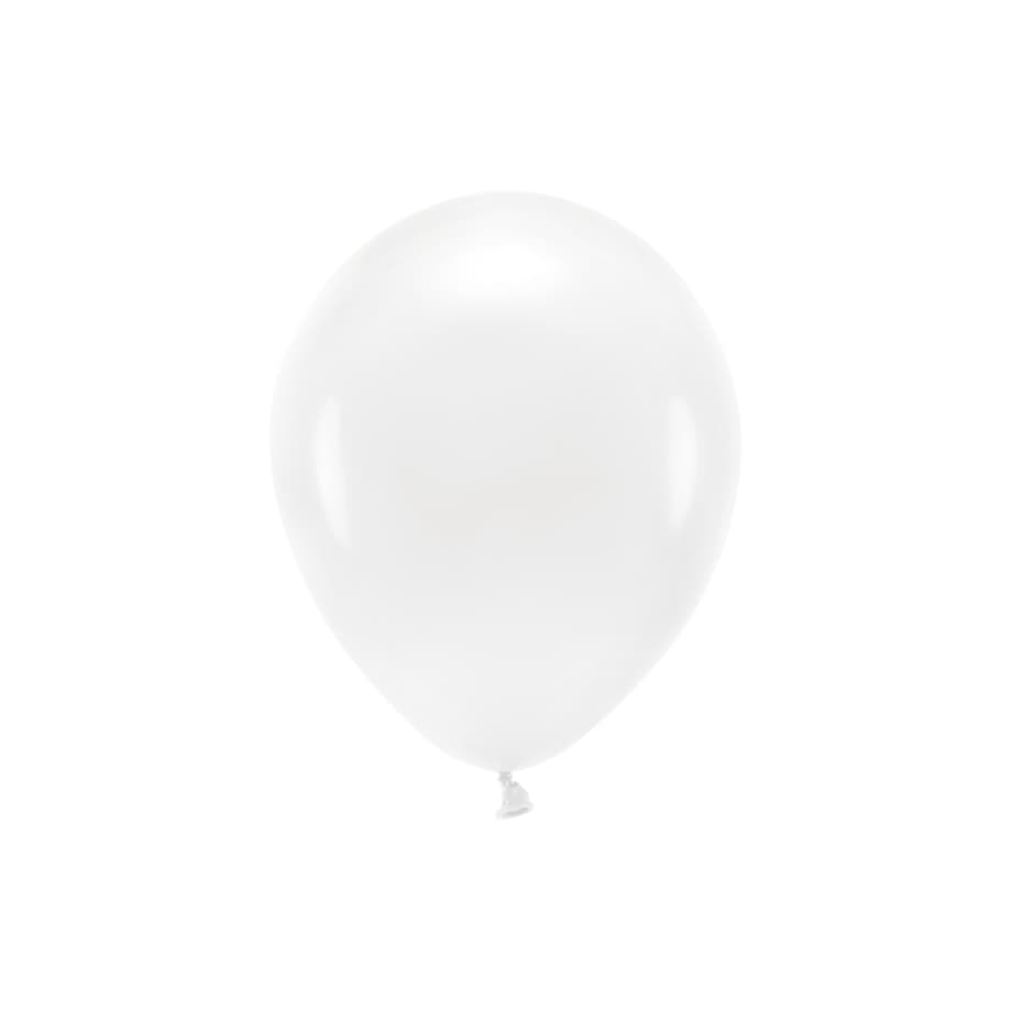 Balony Eco 26cm pastelowe, biały (1 op. / 100 szt.)