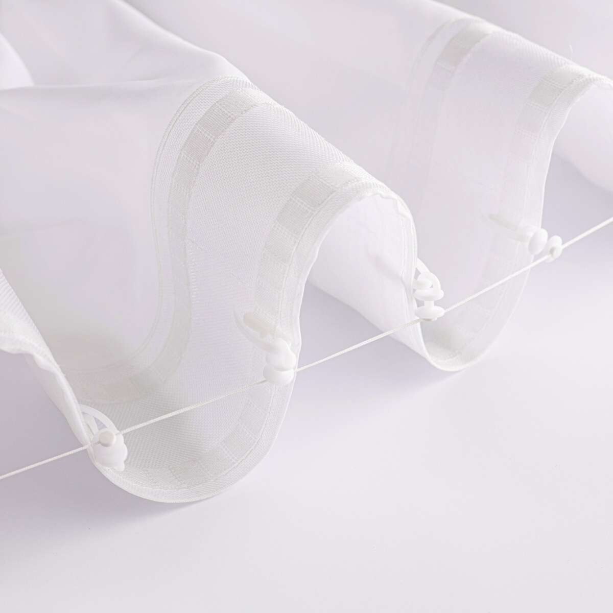 Firana na taśmie wave 300x265 ecru natural look