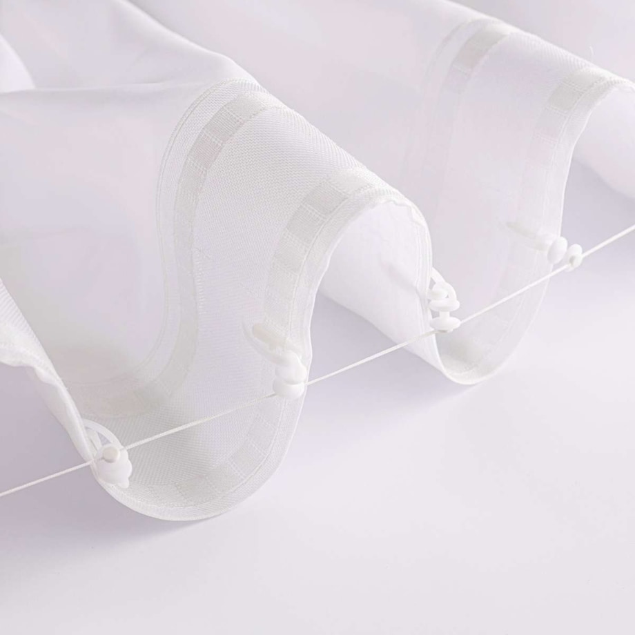 Firana na taśmie wave 300x265 ecru natural look