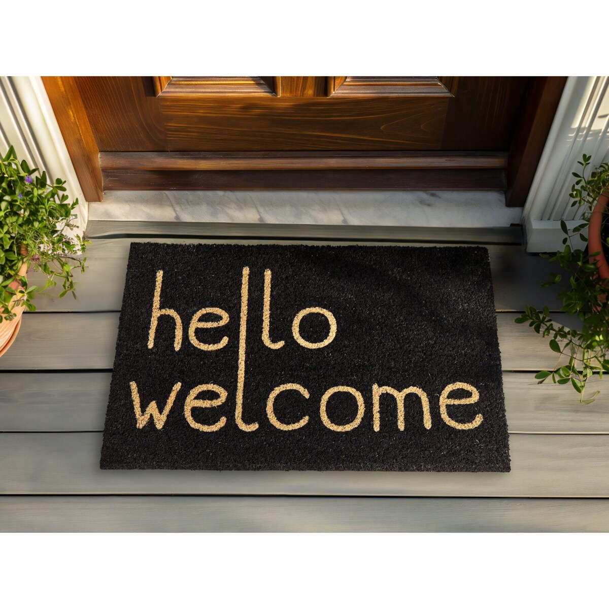 Wycieraczka kokosowa 40 x 60 cm czarna FANSIPAN