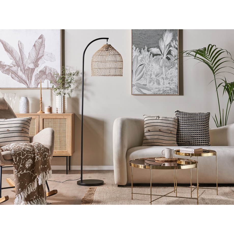 Lampa podłogowa rattanowa naturalna BERNICA