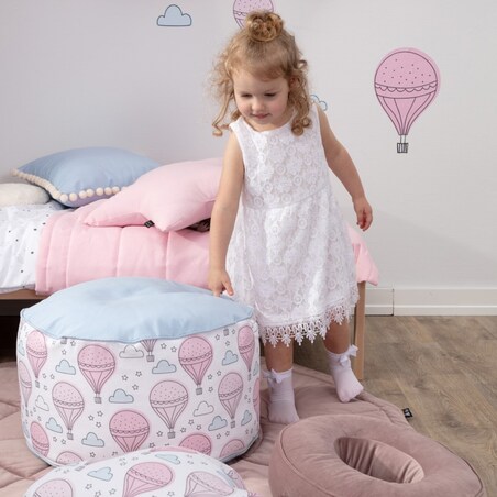 Puf dwukolorowy Coli, ecru-brązowy, 50x25 cm, Magic Collection