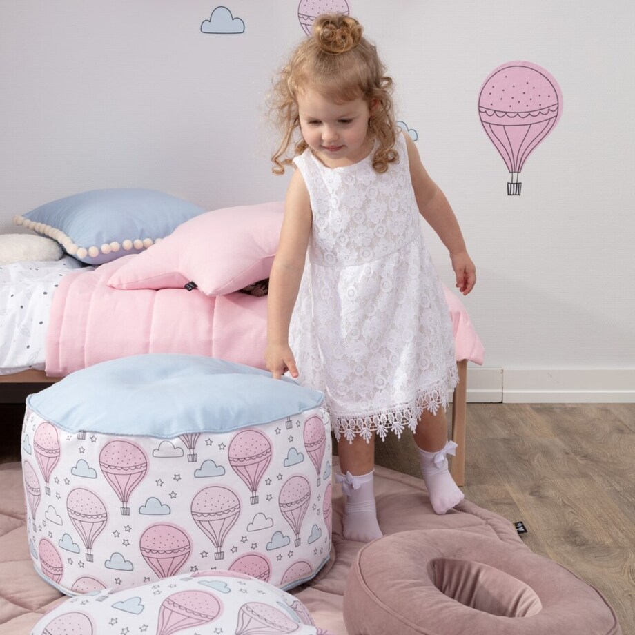 Puf dwukolorowy Coli, ecru-brązowy, 50x25 cm, Magic Collection