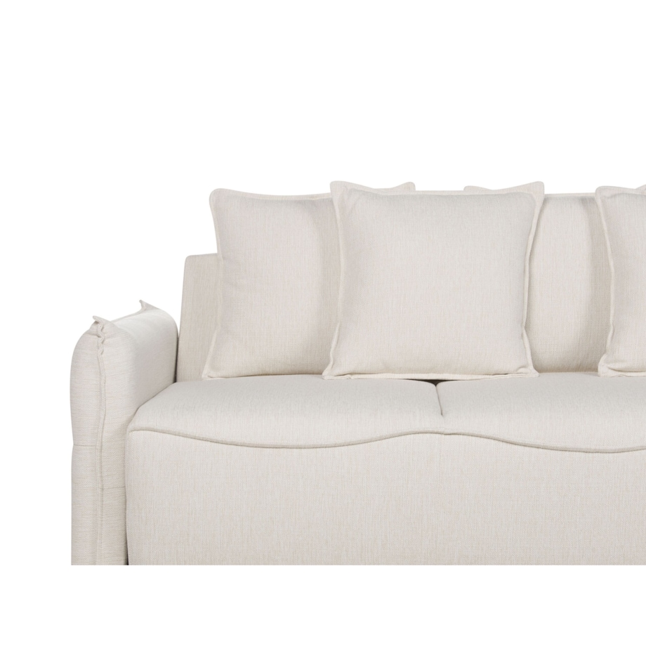 Sofa rozkładana z pojemnikiem biała KRAMA