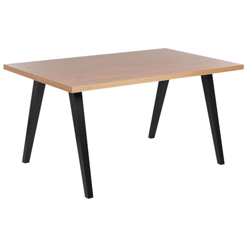 Stół do jadalni 150 x 90 cm jasne drewno z czarnym LENISTER