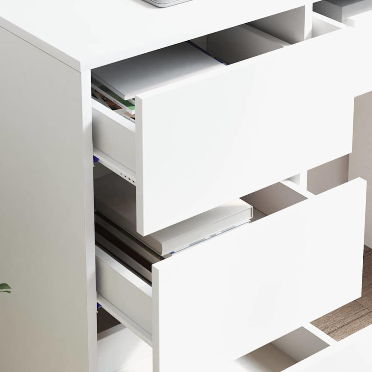 vidaXL Biurko z półką Biały 90 x 37,5 x 75 cm Materiał drewnopochodny