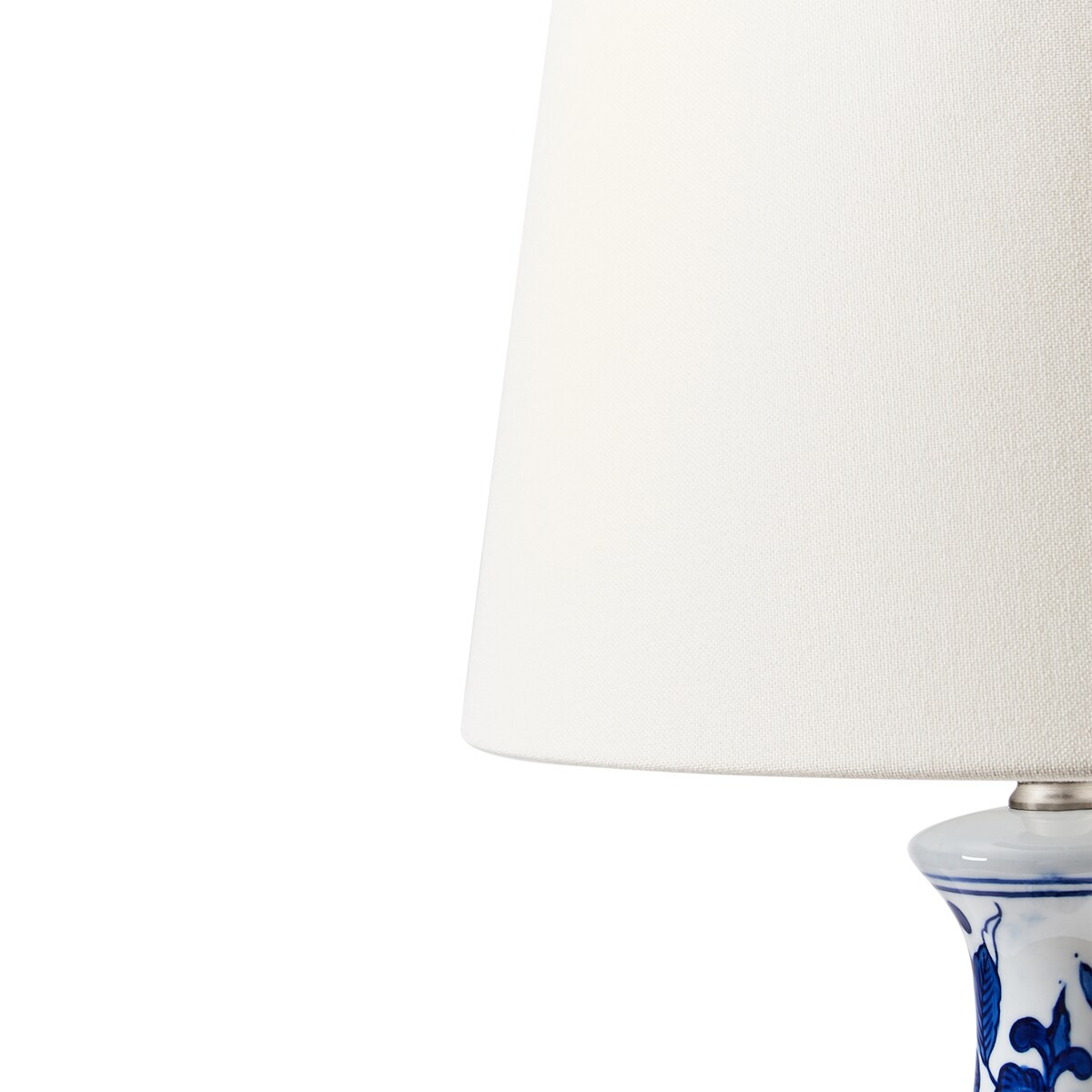 Lampa stołowa CARMEN Porcelana Biały/ niebieski