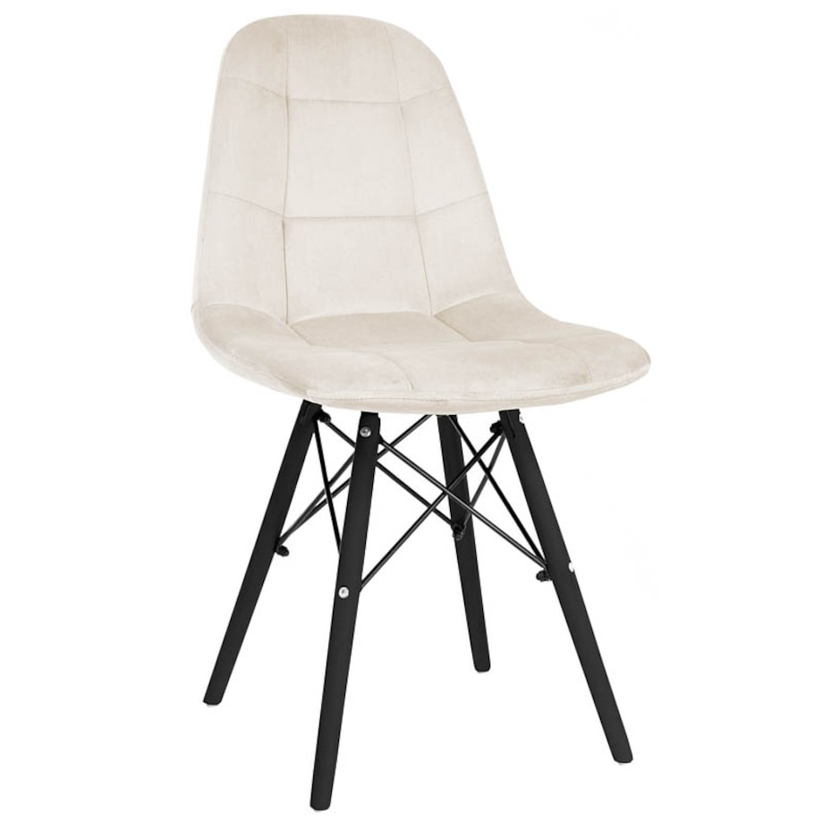 Krzesło tapicerowane skandynawskie welurowe do salonu jadalni