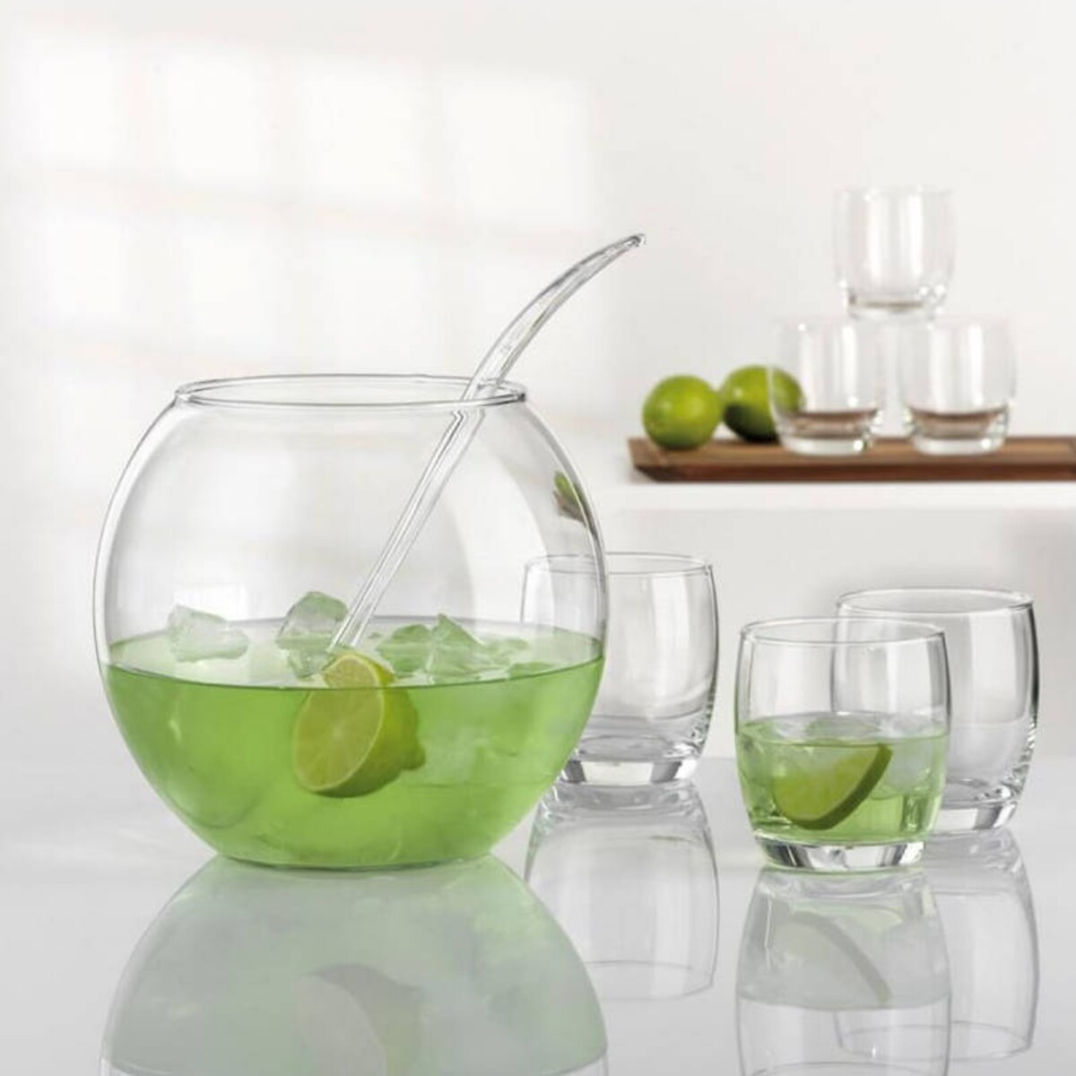 Zestaw do ponczu, 8 elementów, z chochlą do podawania napoju