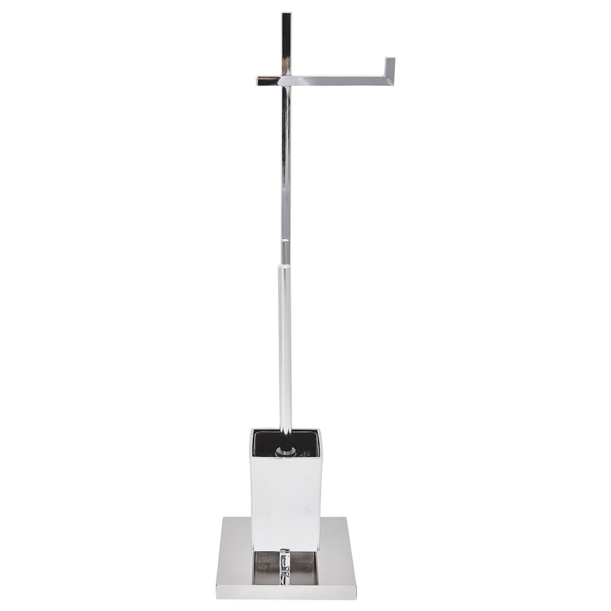 Stojak na papier i szczotkę toaletową srebrny ULAPES